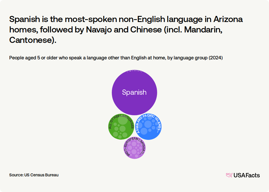 How many people in Arizona speak a language other than English at